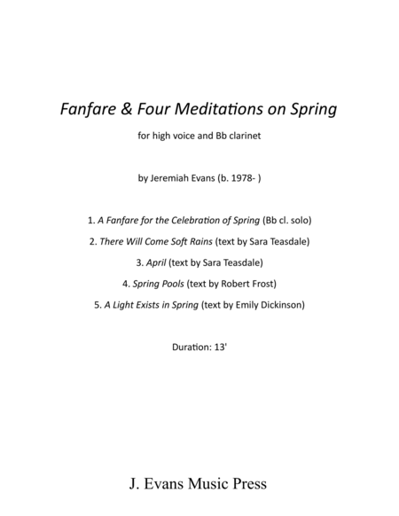 Fanfare & Four Meditations on Spring image number null