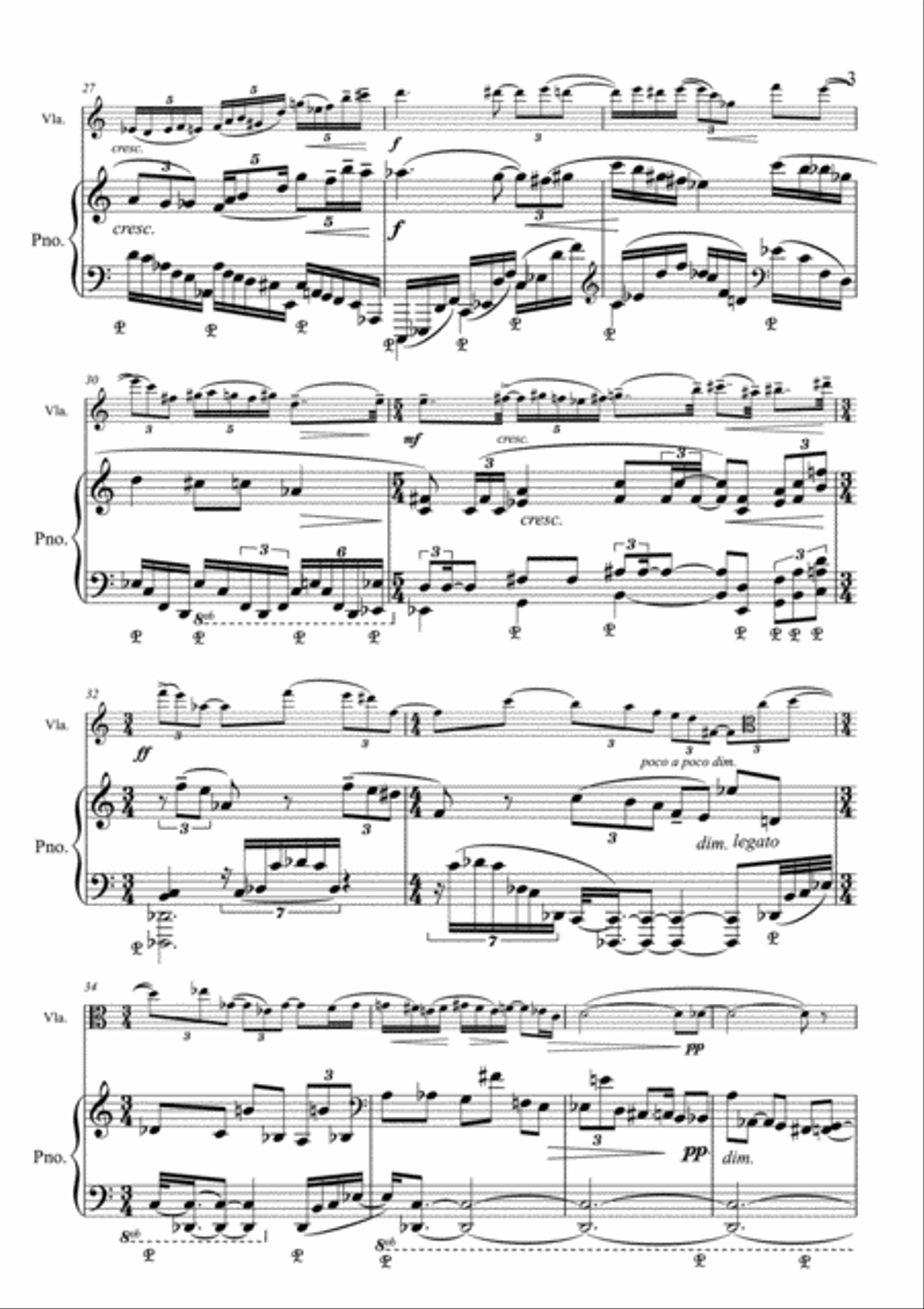 Murray - Solus - Viola & Piano Viola scores gallery preview page 3