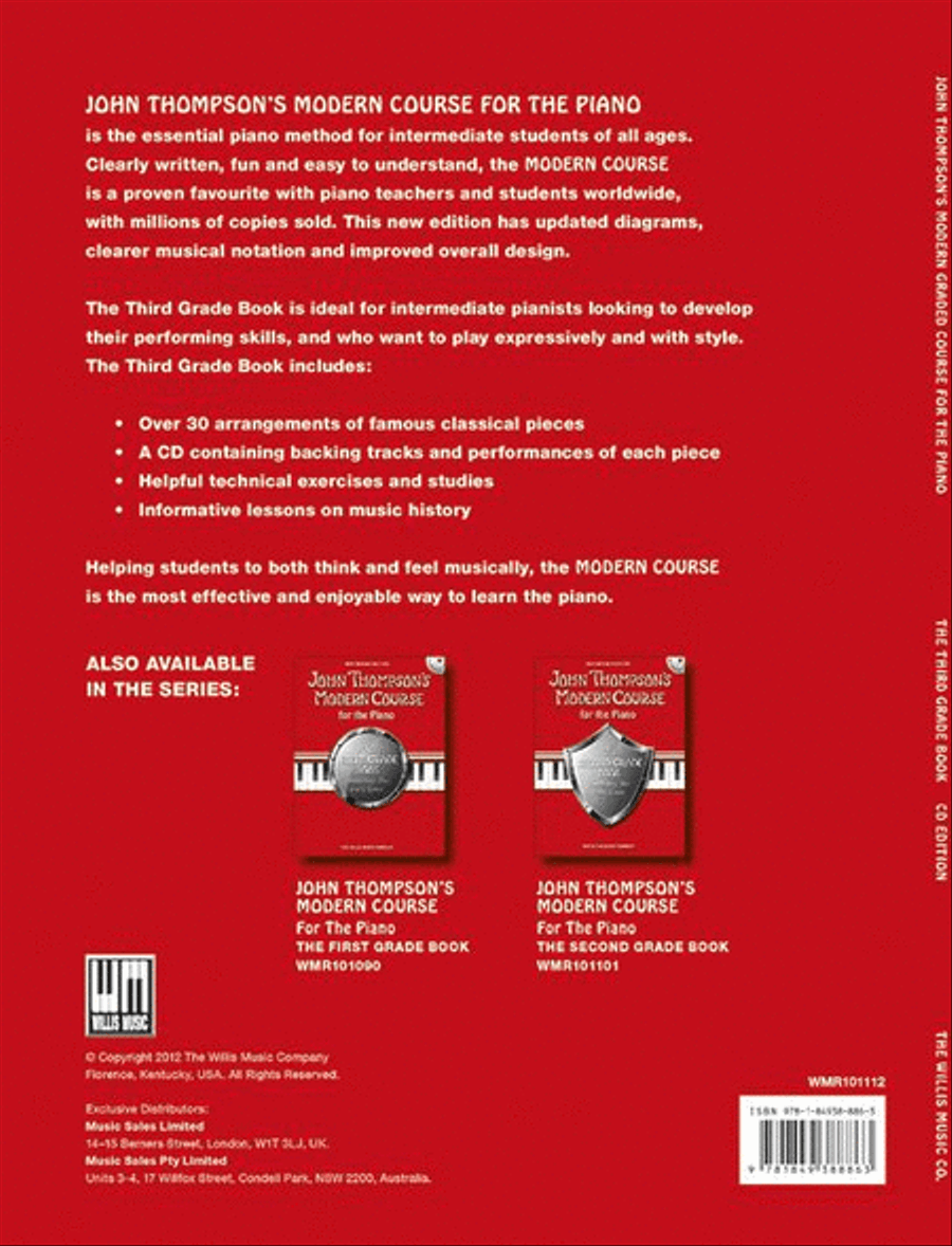 John Thompson's Modern Course for the Piano 3 & CD Piano Method scores gallery preview page 2