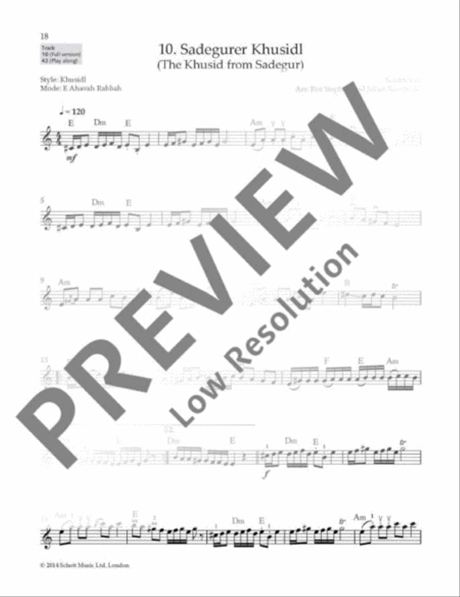 Klezmer Fiddle Tunes Violin Solo scores gallery preview page 19