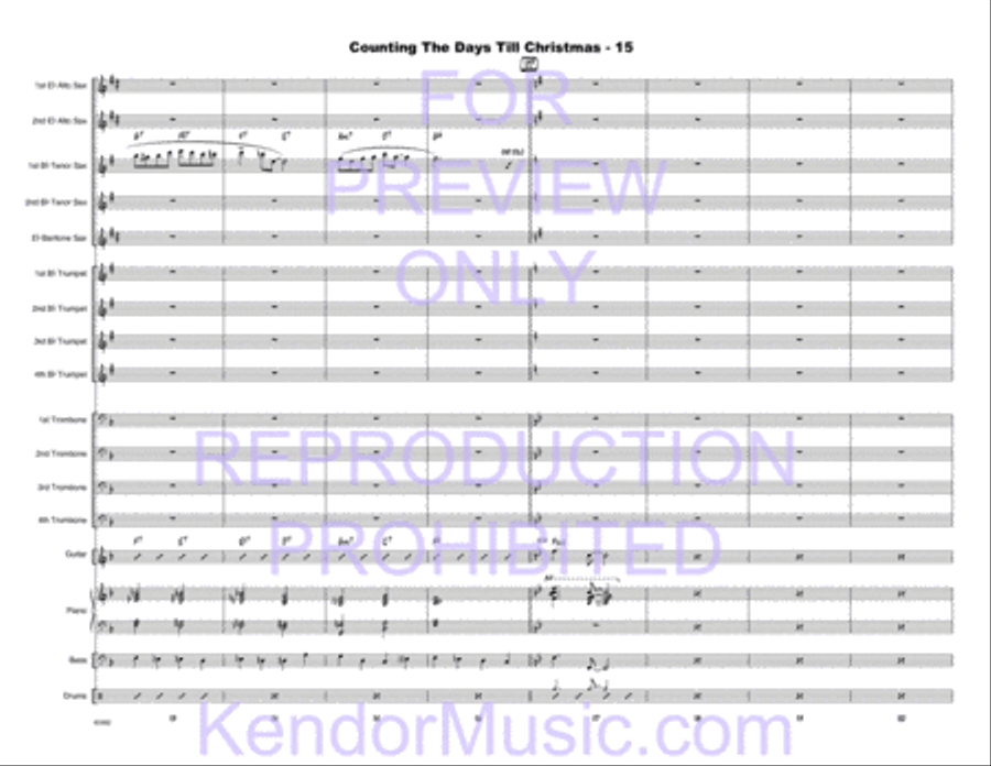 Counting The Days Till Christmas Jazz Ensemble scores gallery preview page 16