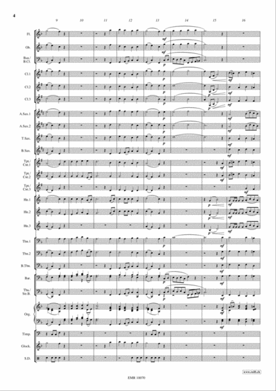 Nun danket alle Gott Concert Band scores gallery preview page 5