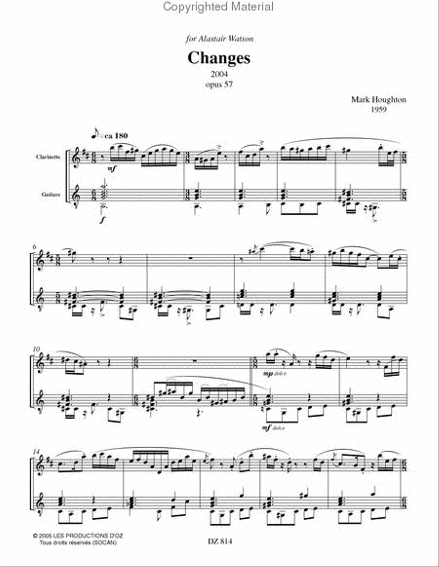 Changes Clarinet scores gallery preview page 2