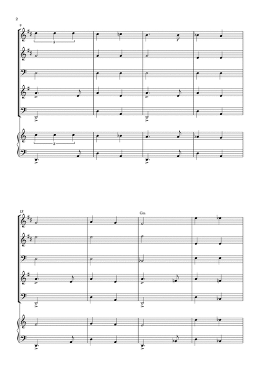 Habanera - Carmen - Georges Bizet, for Brass Quintet in a easy version with piano and chords image number null