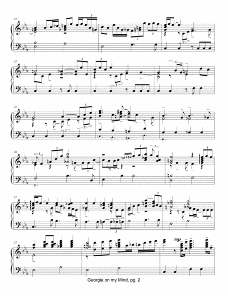 Georgia On My Mind Georgia On My Mind Glockenspiel scores gallery preview page 2