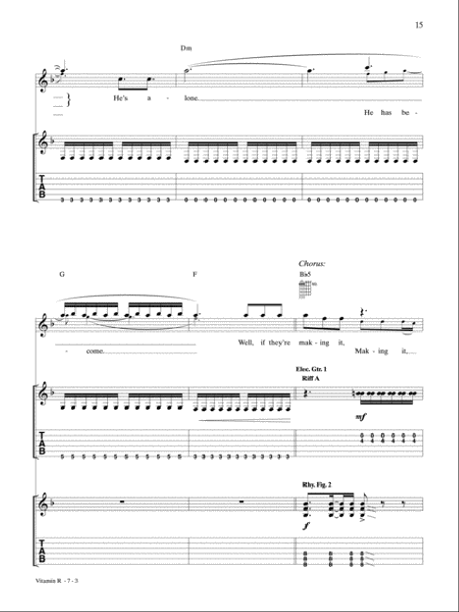 Vitamin R (Leading Us Along) Guitar Tablature scores gallery preview page 3