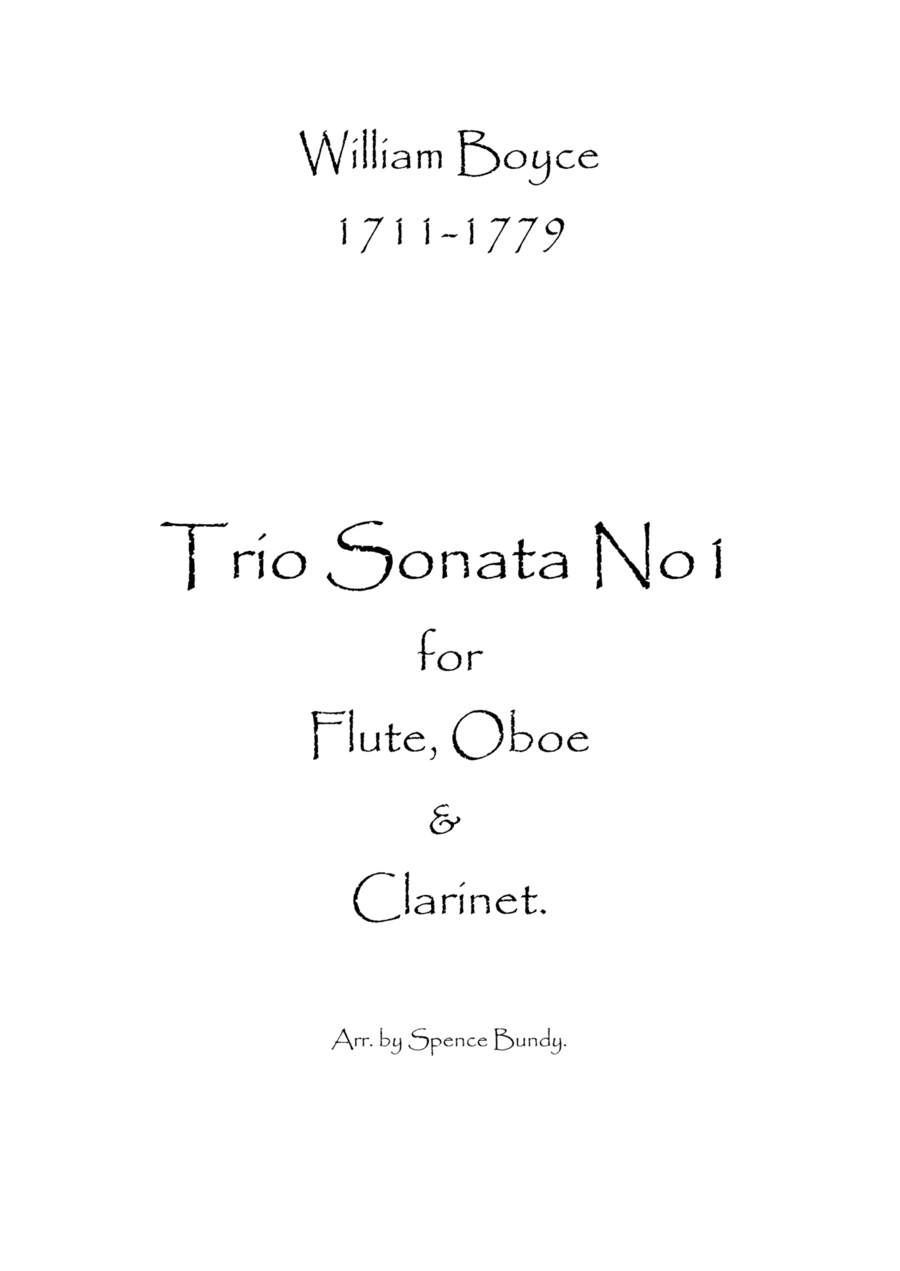 Trio Sonata No.1 Woodwind Trio scores gallery preview page 1