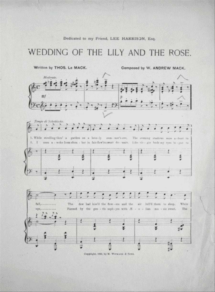 The Wedding of the Lily and the Rose. Song & Chorus Choir scores gallery preview page 2