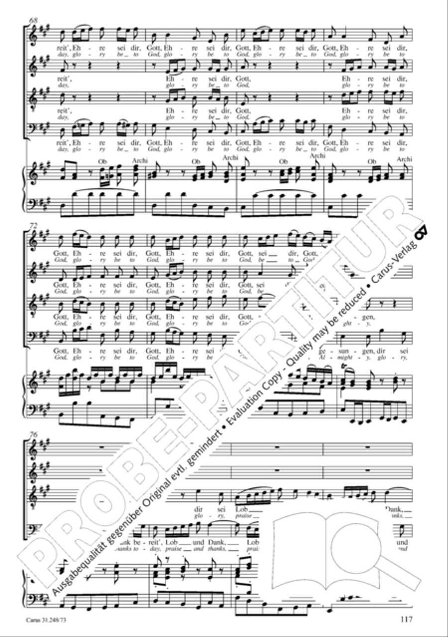 Christmas Oratorio (Weihnachtsoratorium, Teile IV-VI) 4-Part scores gallery preview page 38