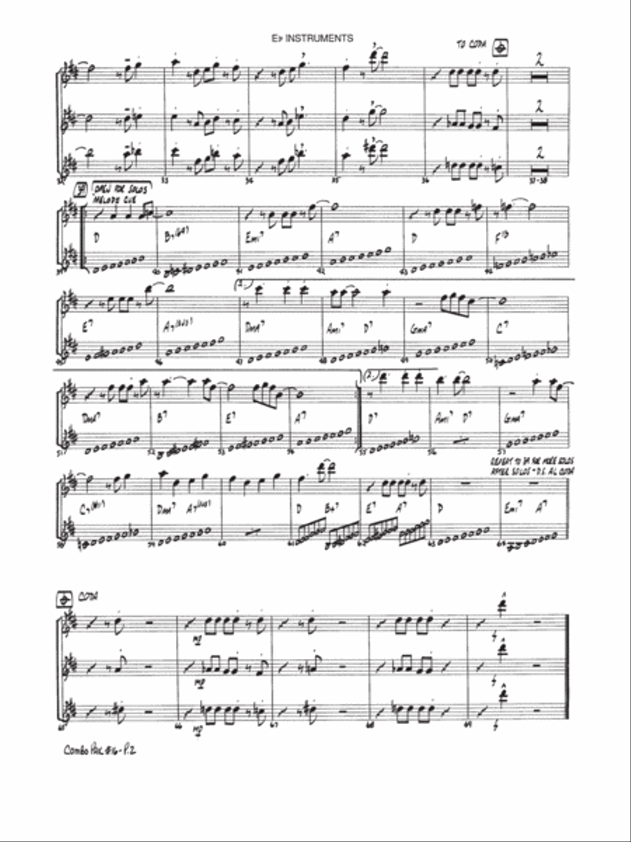 Jazz Combo Pak #16 - Eb Instruments Jazz Ensemble scores gallery preview page 2