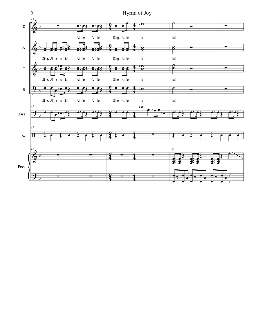 Hymn Of Joy Hymn Of Joy Divisi scores gallery preview page 2