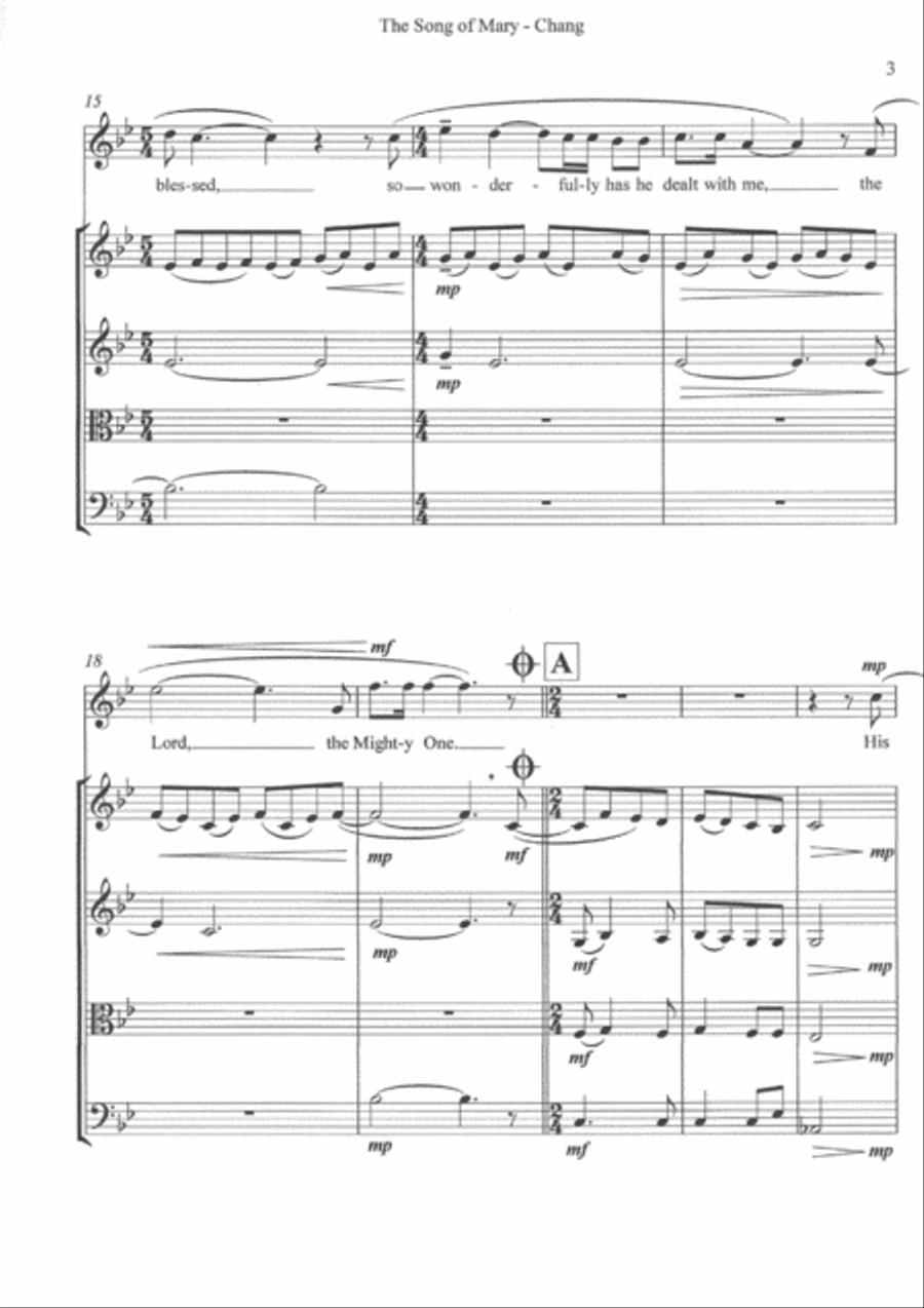 The Song of Mary String Quartet scores gallery preview page 3