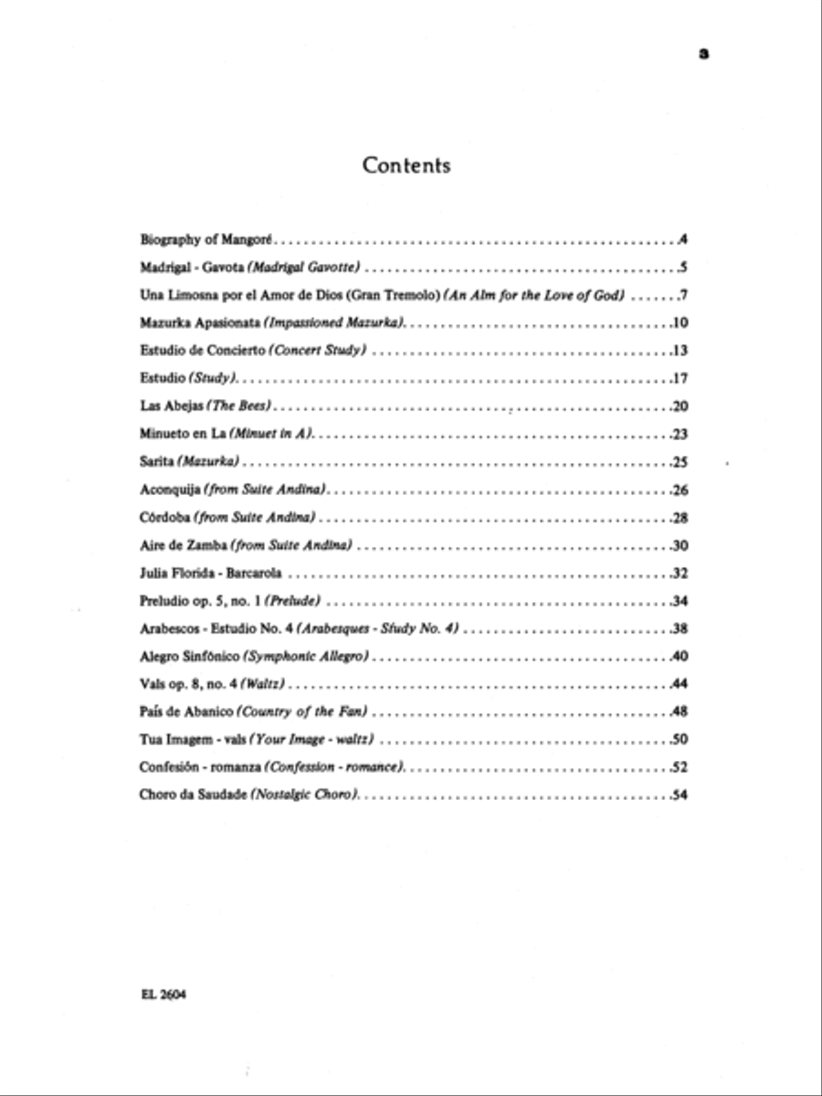 Guitar Works of Agustin Barrios Mangore, Volume 3 Acoustic Guitar scores gallery preview page 2