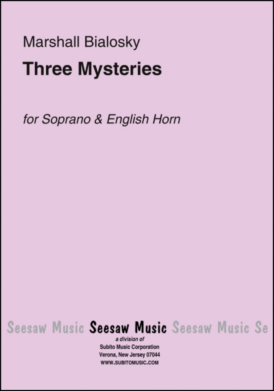 Three Mysteries Three Mysteries Choir scores gallery preview page 1