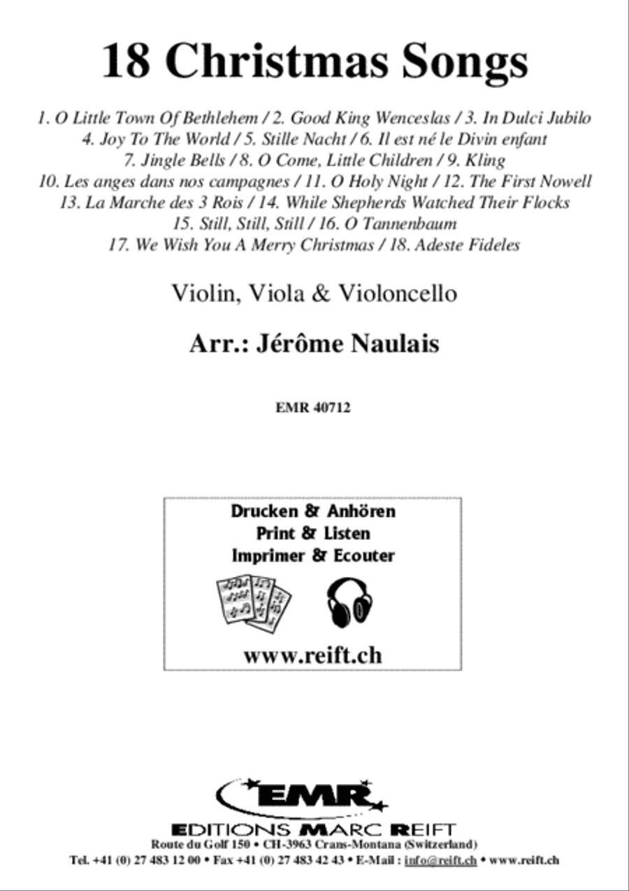 18 Christmas Songs String Trio scores gallery preview page 2