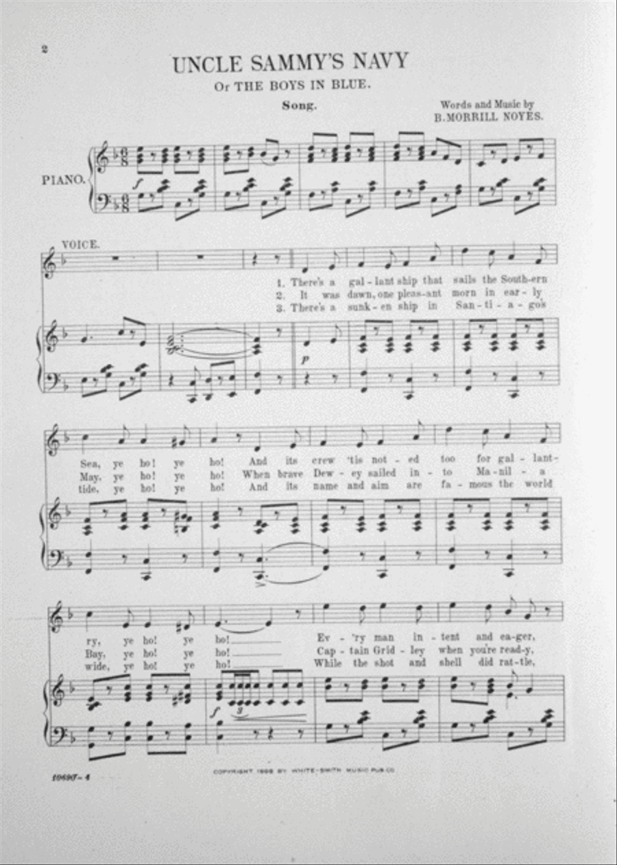 Uncle Sammy's Navy, or, The Boys in Blue Voice scores gallery preview page 2