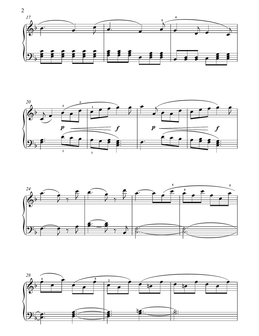 Last Movement Theme From Symphony No.6 Pastoral Piano Solo scores gallery preview page 2