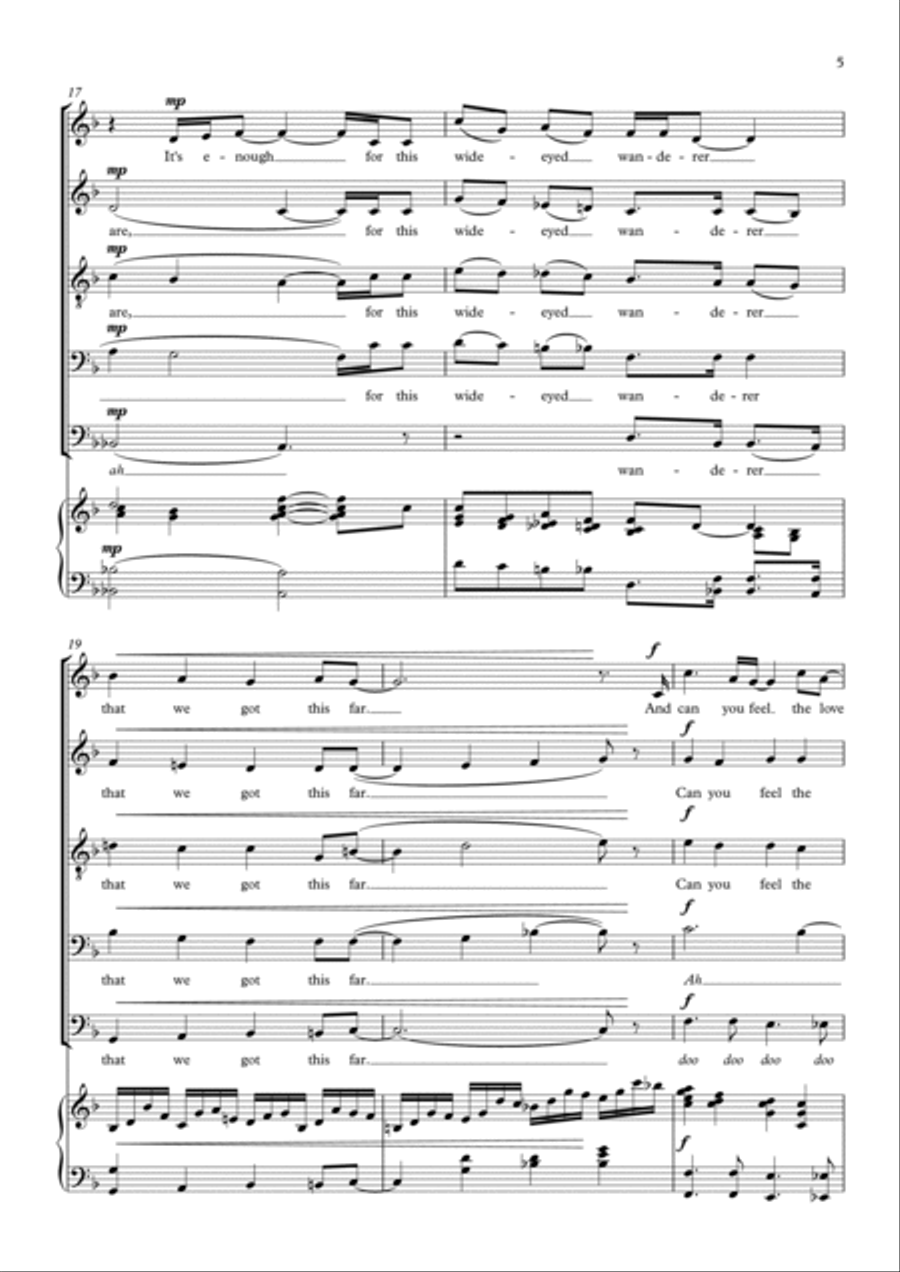 Can You Feel The Love Tonight Choir scores gallery preview page 5