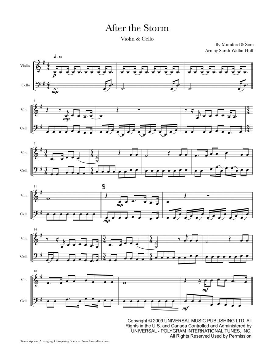 After The Storm String Duet scores gallery preview page 1