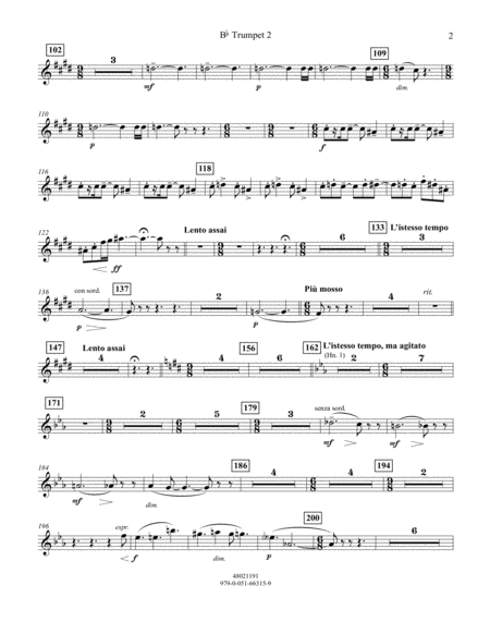 Symphonic Dances, Op.45 - Bb Trumpet Parts - Digital Only - Bb Trumpet 2 (sub. C Tpt. 2)