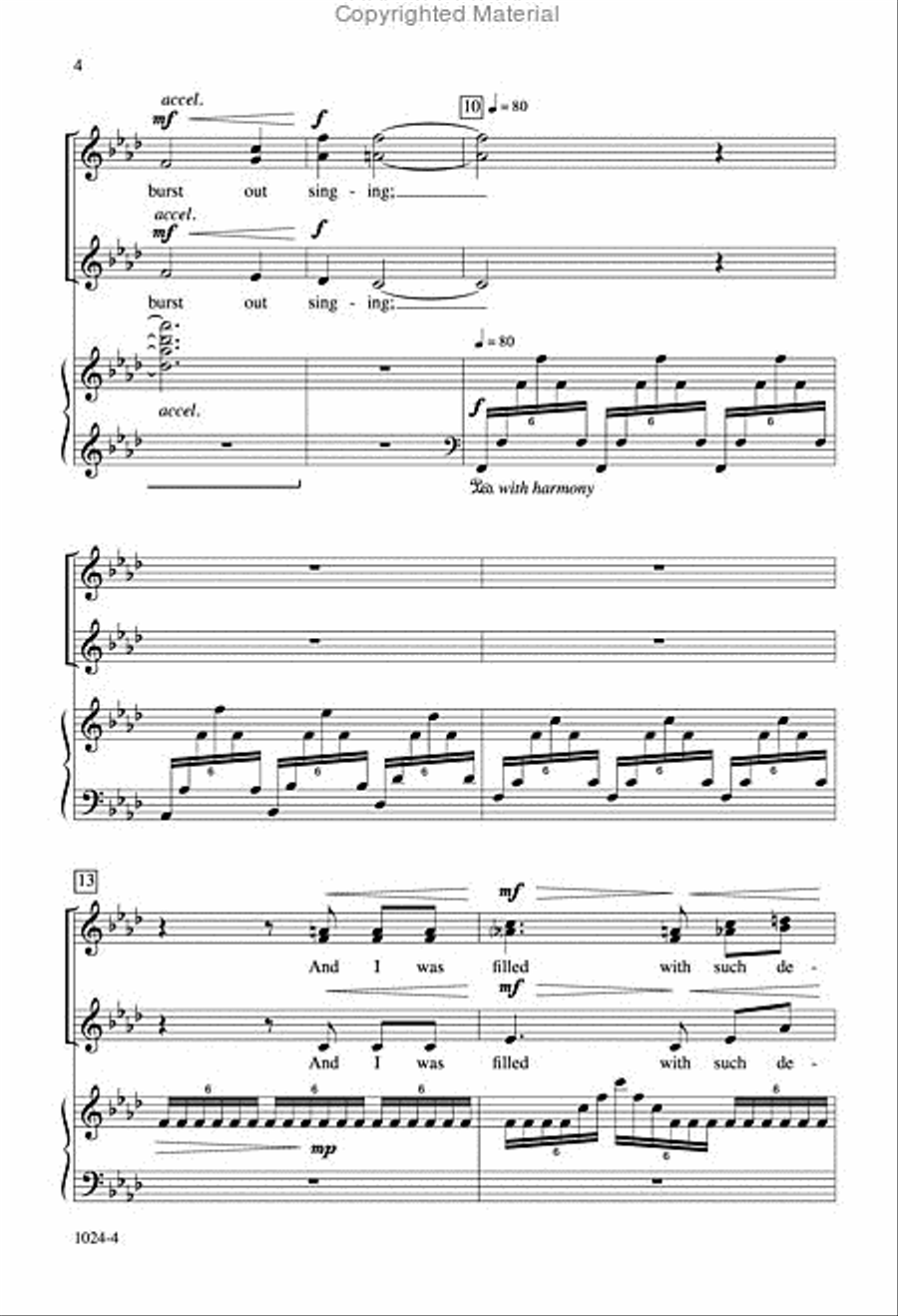 Everyone Sang - SSA Octavo SSA scores gallery preview page 3