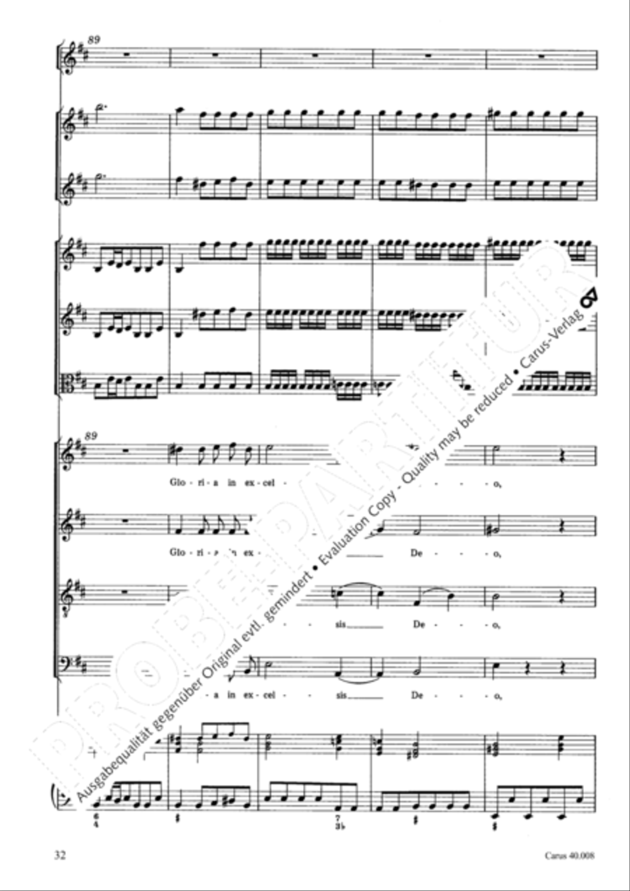 Introduzione e Gloria 4-Part scores gallery preview page 33
