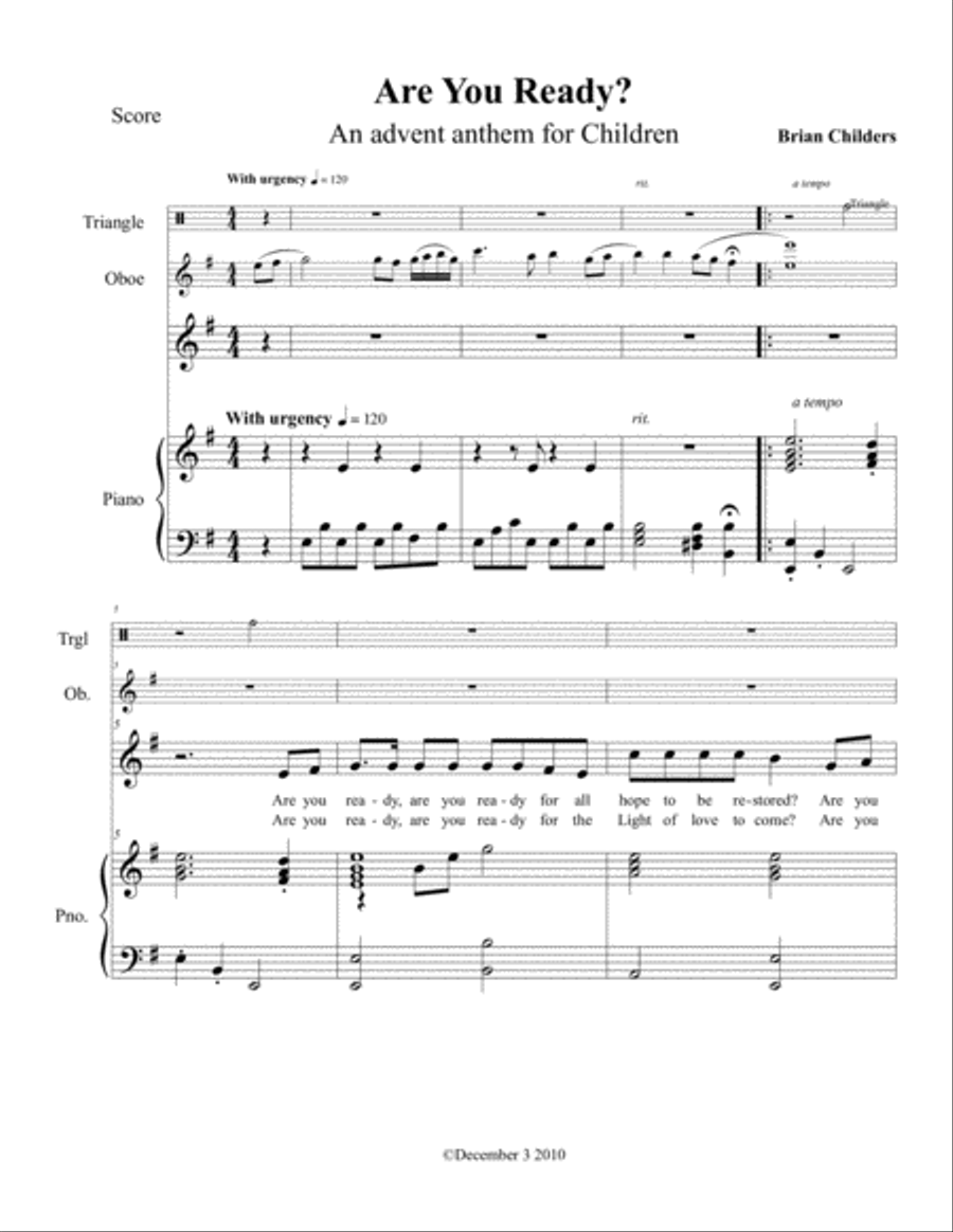 Are You Ready? Unison Choir scores gallery preview page 2