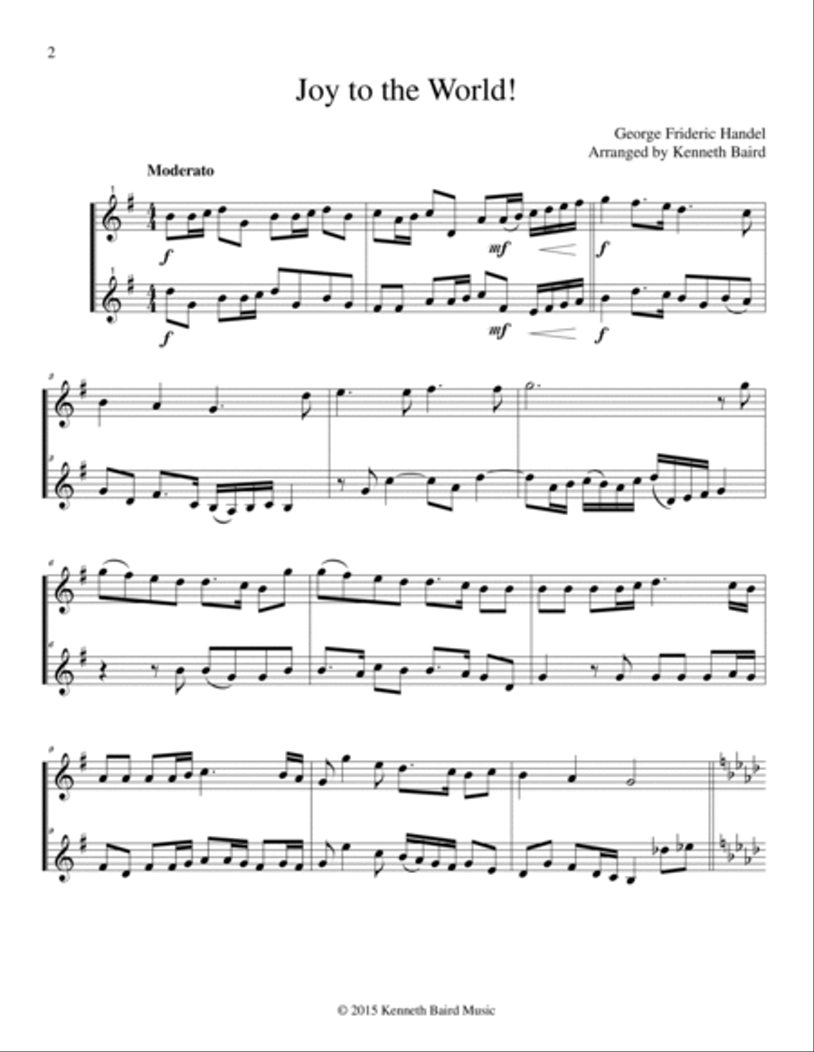 Five More Christmas Duets for Trumpets Trumpet Duet scores gallery preview page 3