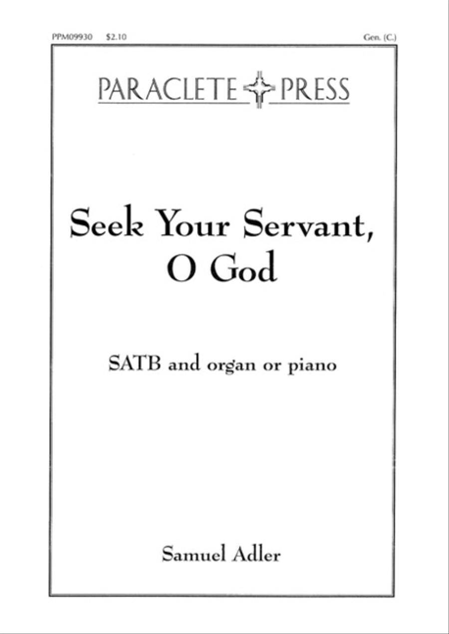 Seek Your Servant O God 4-Part scores gallery preview page 1