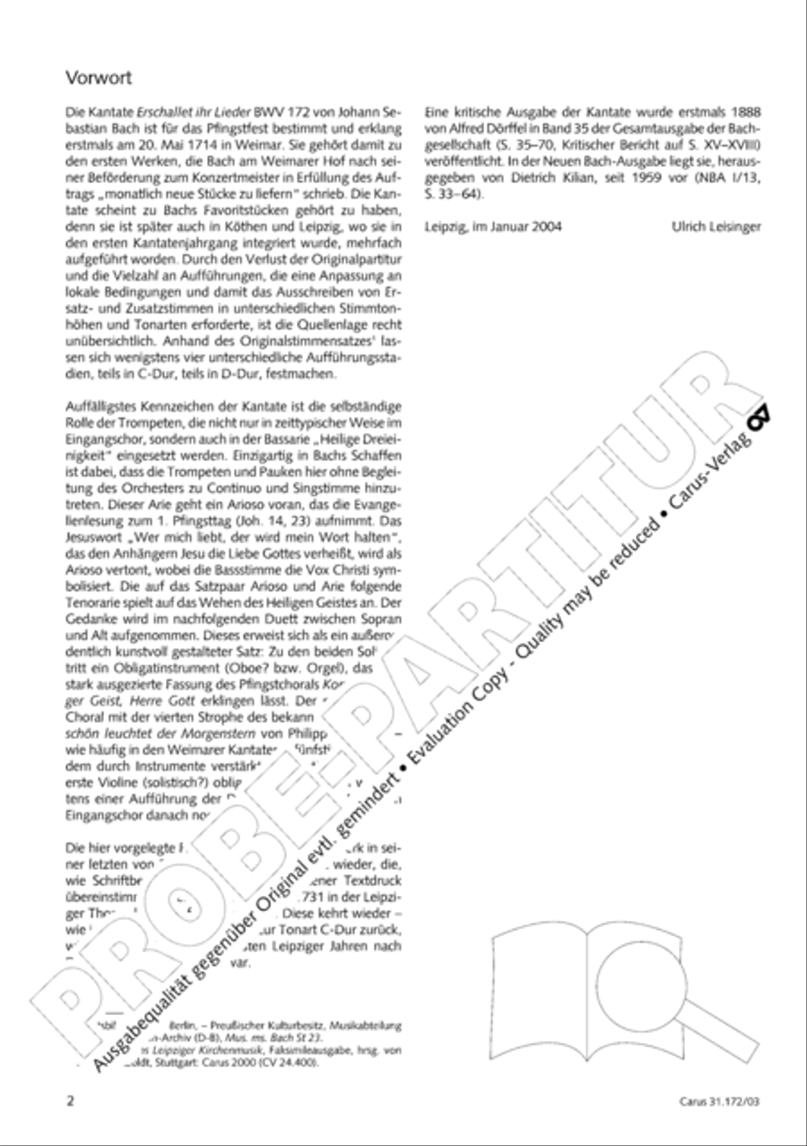Sound forth, now with singing (Erschallet, ihr Lieder) 4-Part scores gallery preview page 3