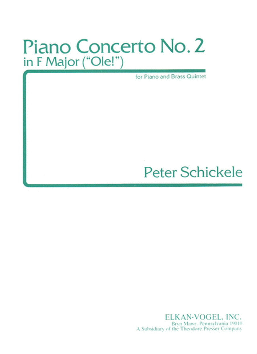 Piano Concerto No. 2 In F Major Chamber Music scores gallery preview page 1