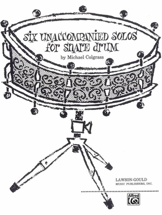 Book cover for Six Unaccompanied Solos for Snare Drum