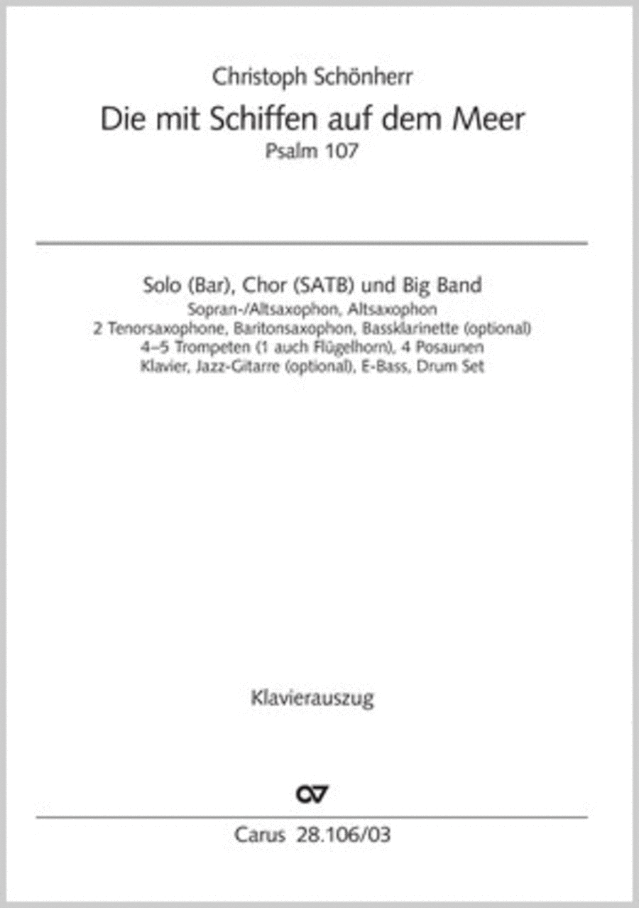 Die mit Schiffen auf dem Meer (Psalm 107) 4-Part scores gallery preview page 1