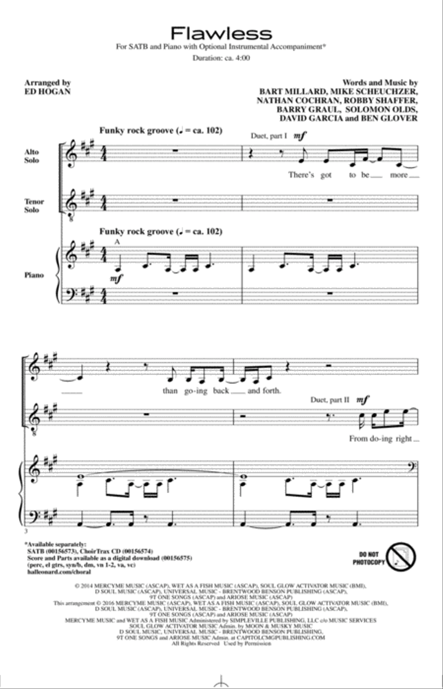 Flawless 4-Part scores gallery preview page 1