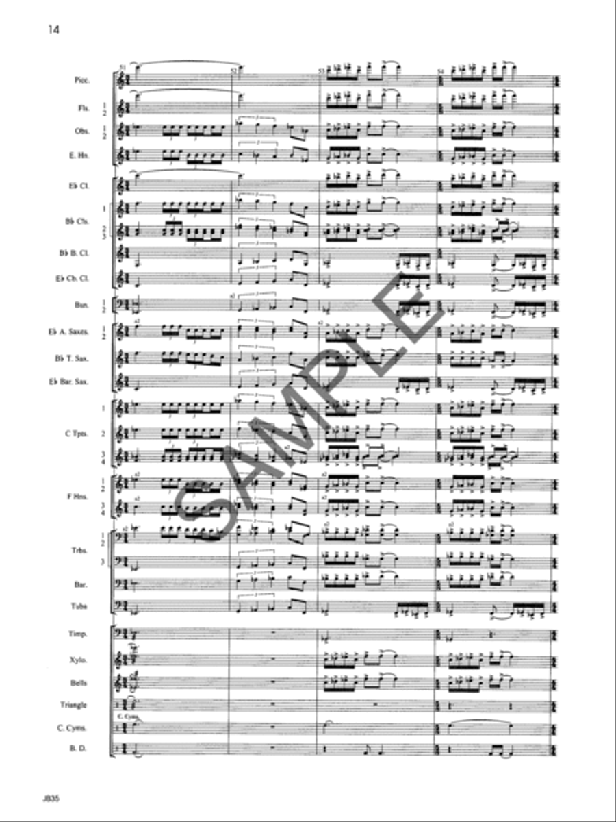 Aubrey Fanfare - Score Concert Band scores gallery preview page 27