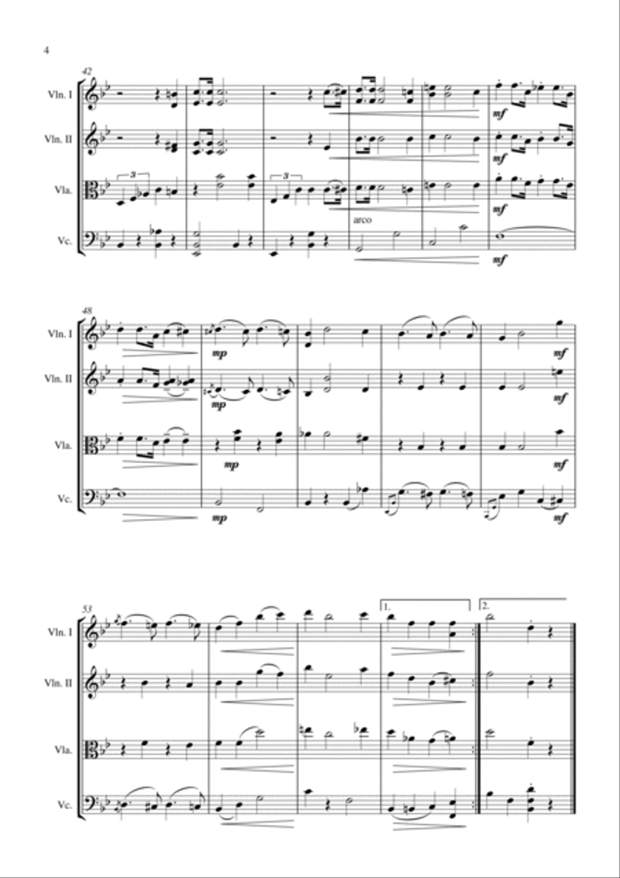 Easter Parade Easter Parade String Quartet scores gallery preview page 4
