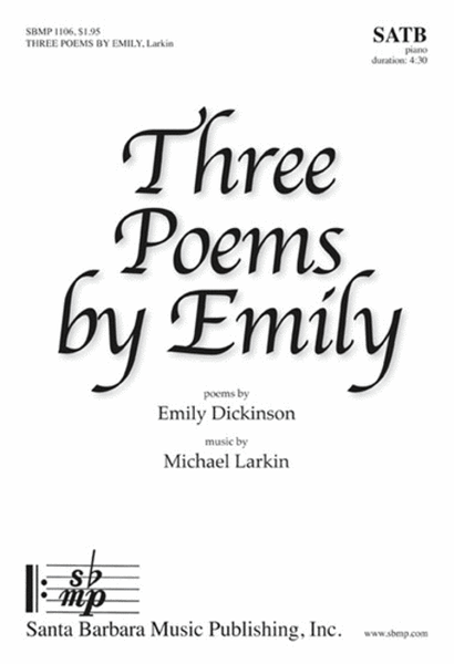Three Poems by Emily - SATB Octavo image number null