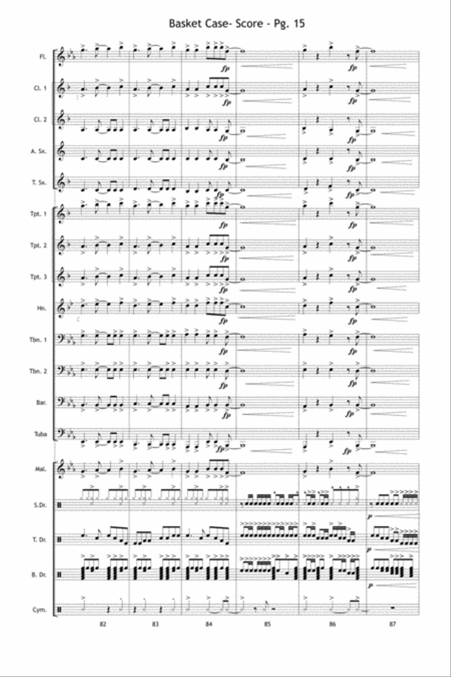 Basket Case Marching Band scores gallery preview page 16