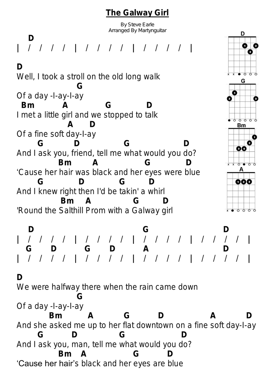 Galway Girl Guitar scores gallery preview page 1