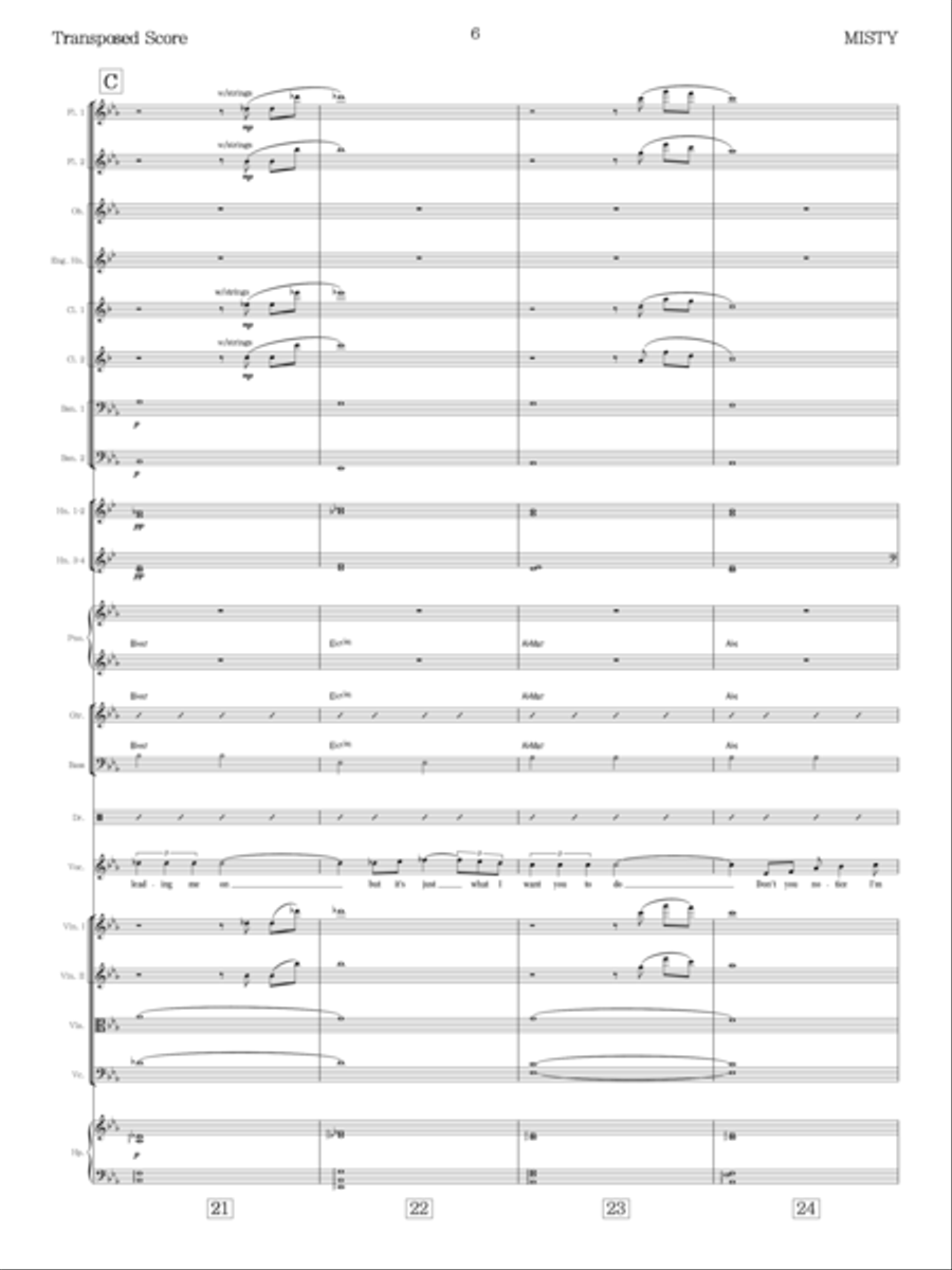 Misty Misty Full Orchestra scores gallery preview page 6