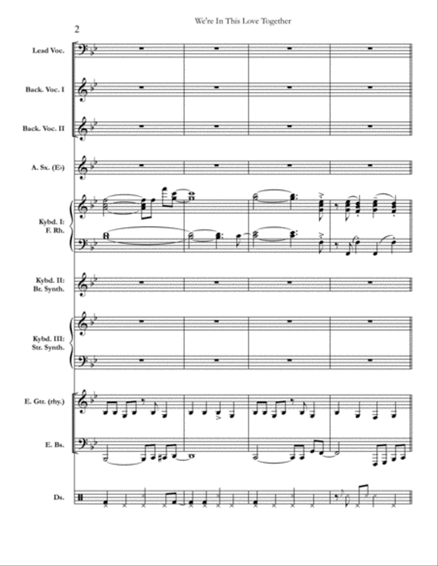 We're In This Love Together Small Ensemble scores gallery preview page 2
