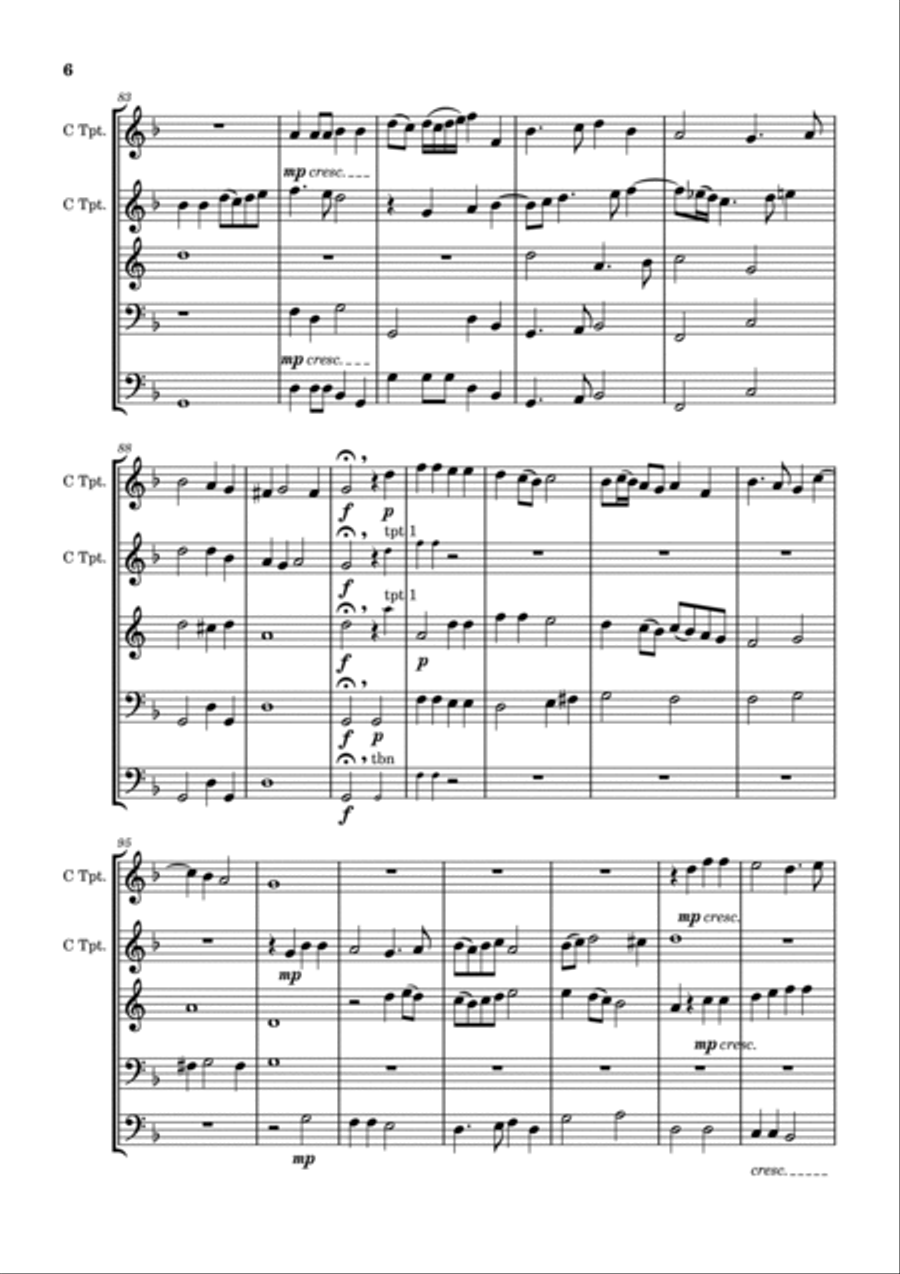 Benedetto Re Canzone a 4 Benedetto Re Canzone a 4 Horn scores gallery preview page 6