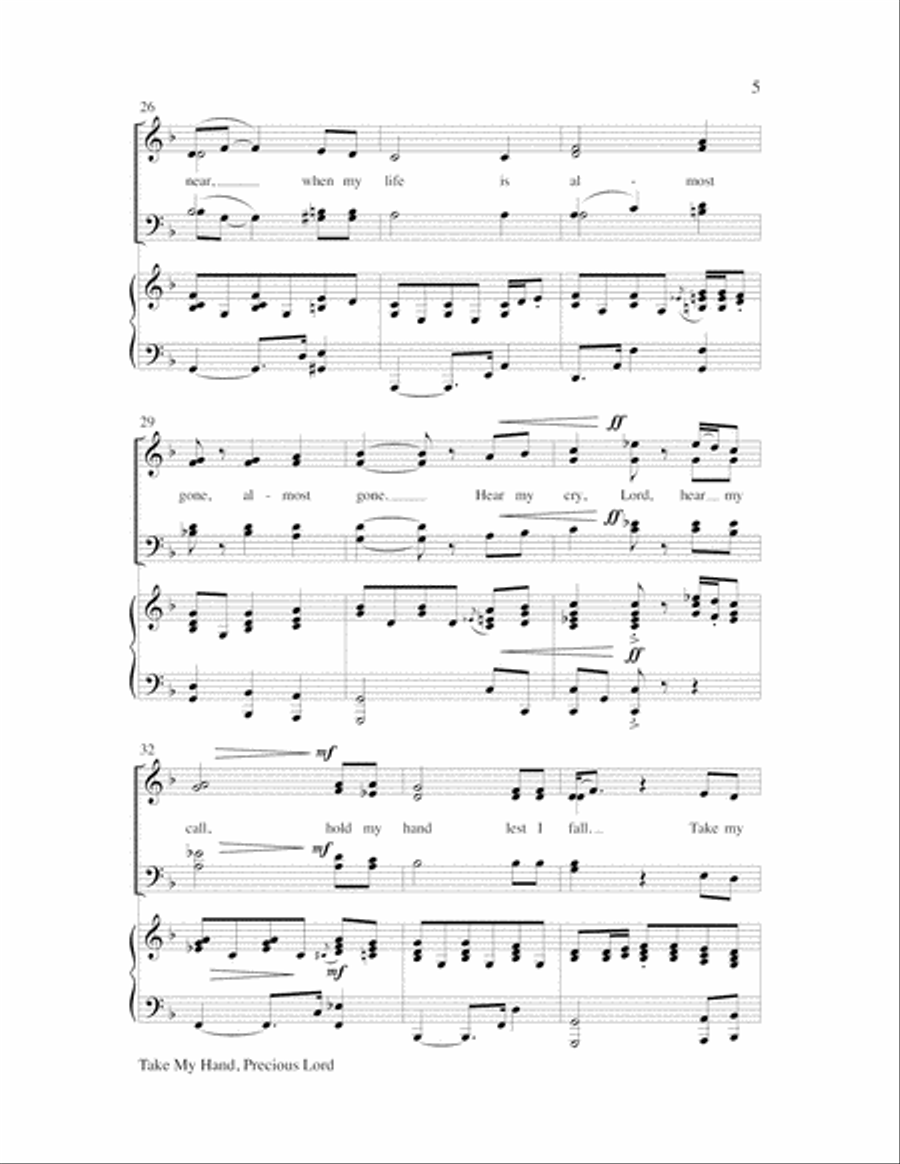 Take My Hand, Precious Lord 4-Part scores gallery preview page 6