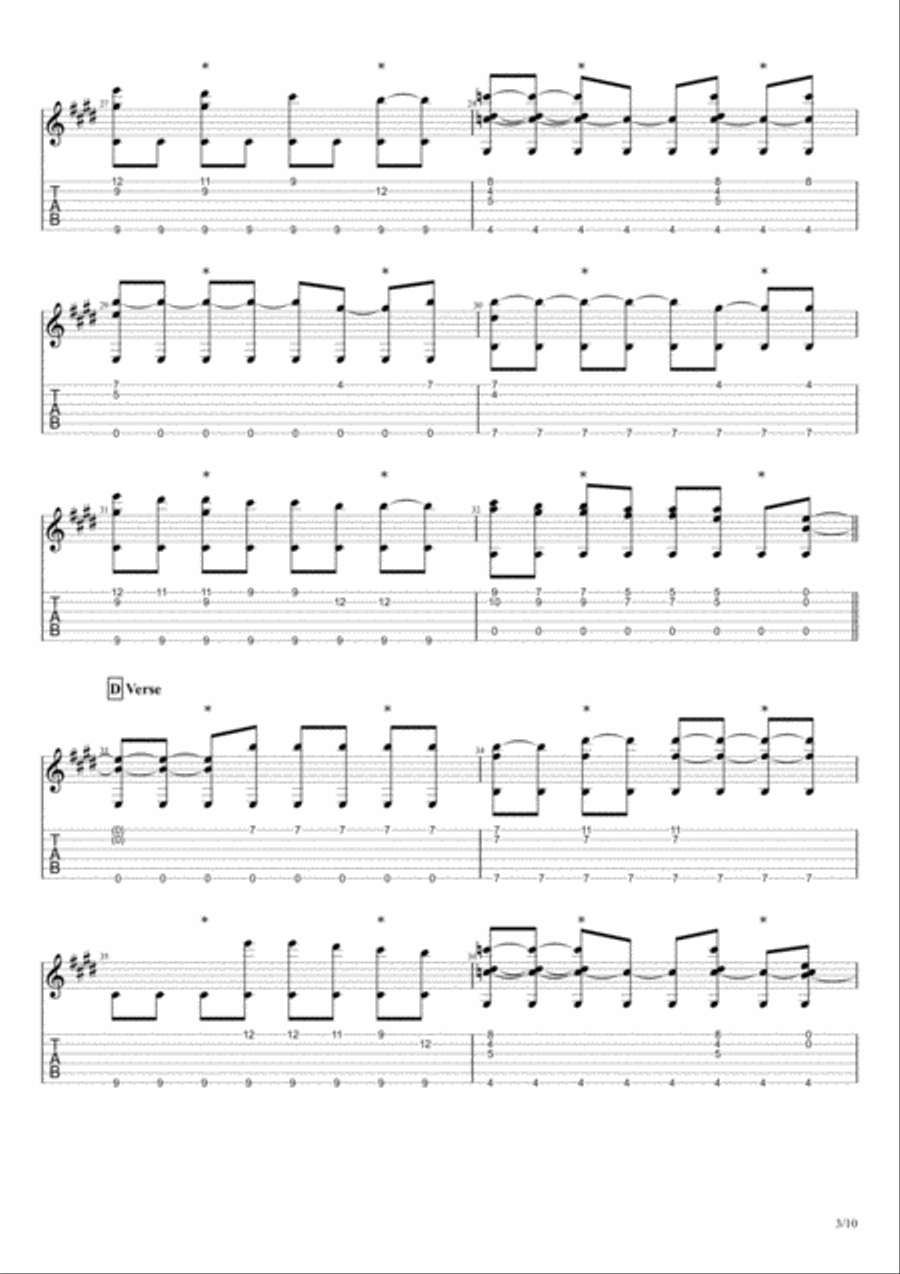 Just What I Needed Electric Guitar scores gallery preview page 3