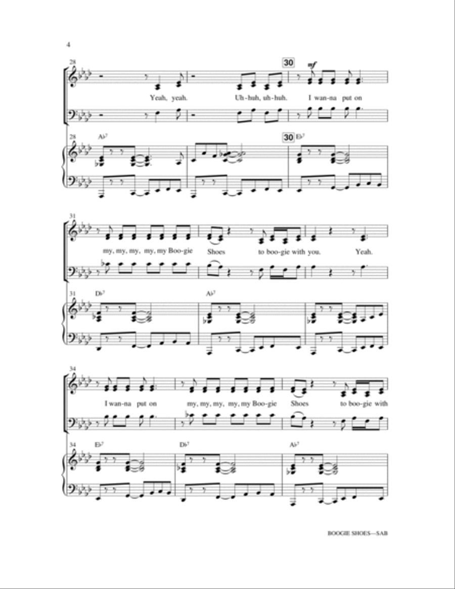 Boogie Shoes 3-Part scores gallery preview page 4