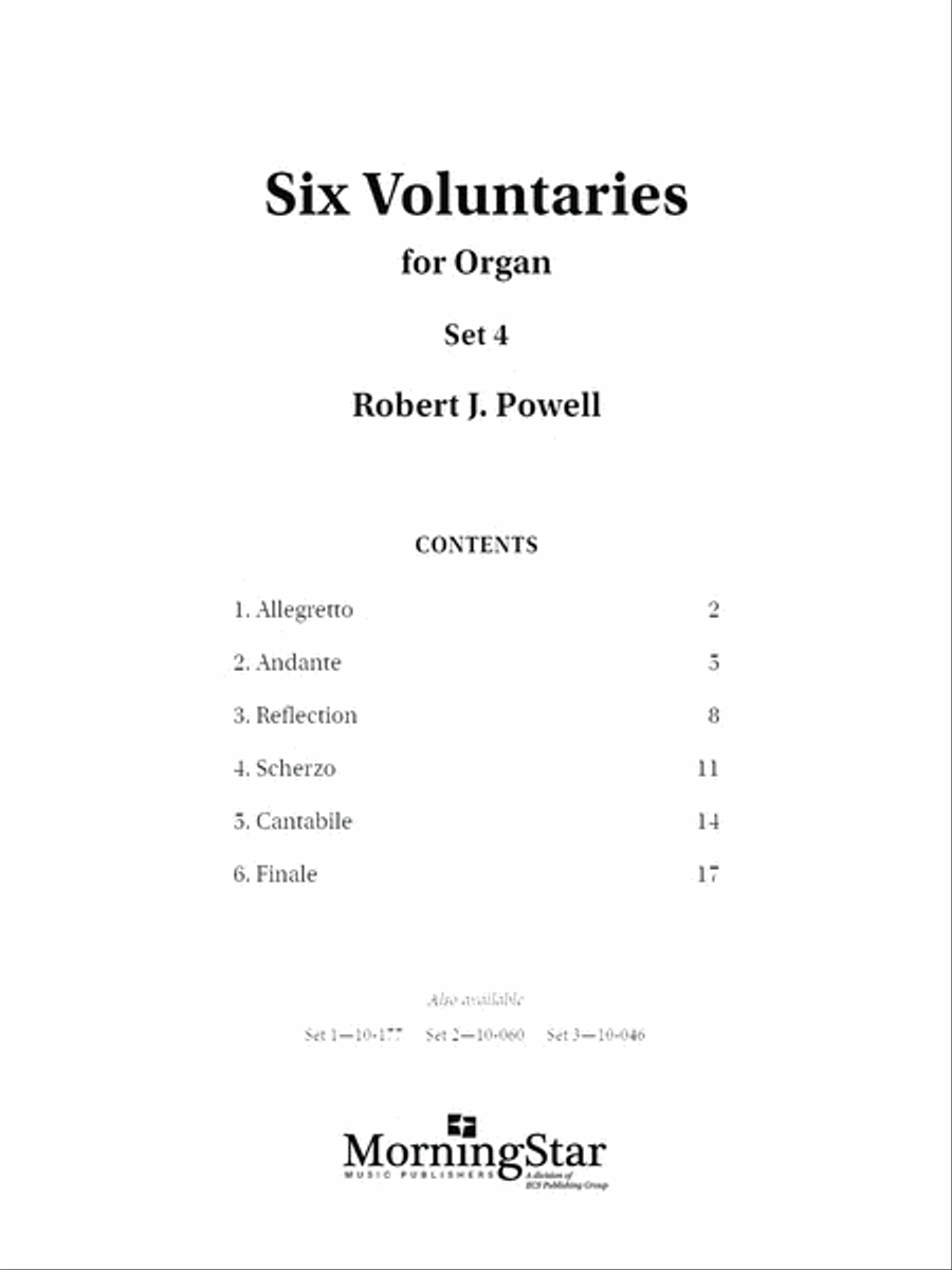 Six Voluntaries for Organ, Set 4 Organ scores gallery preview page 2