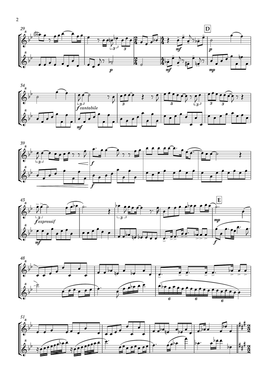 Bohemian Rhapsody Woodwind Duet scores gallery preview page 3