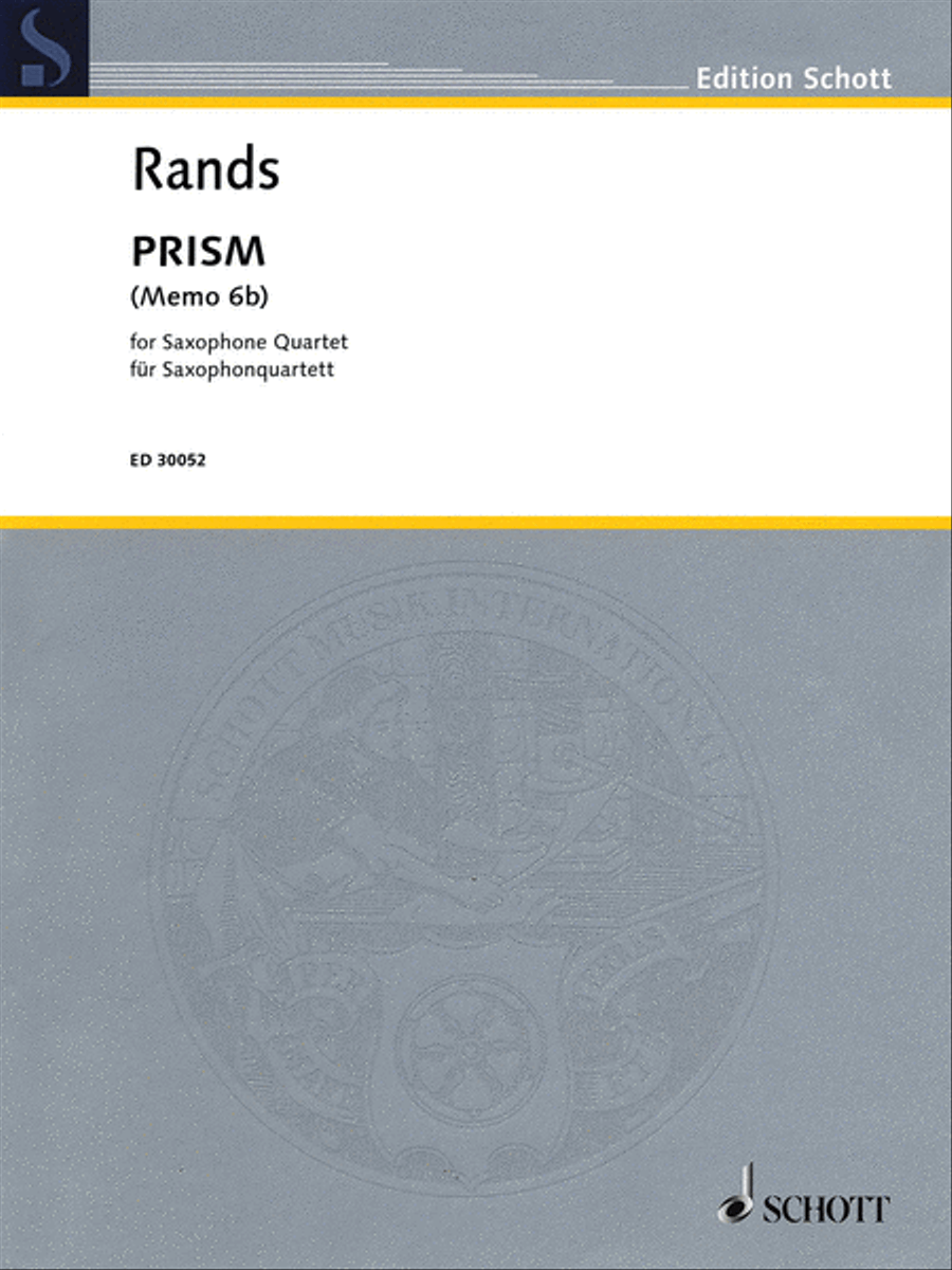 Prism (Memo 6b) Saxophone Quartet scores gallery preview page 1