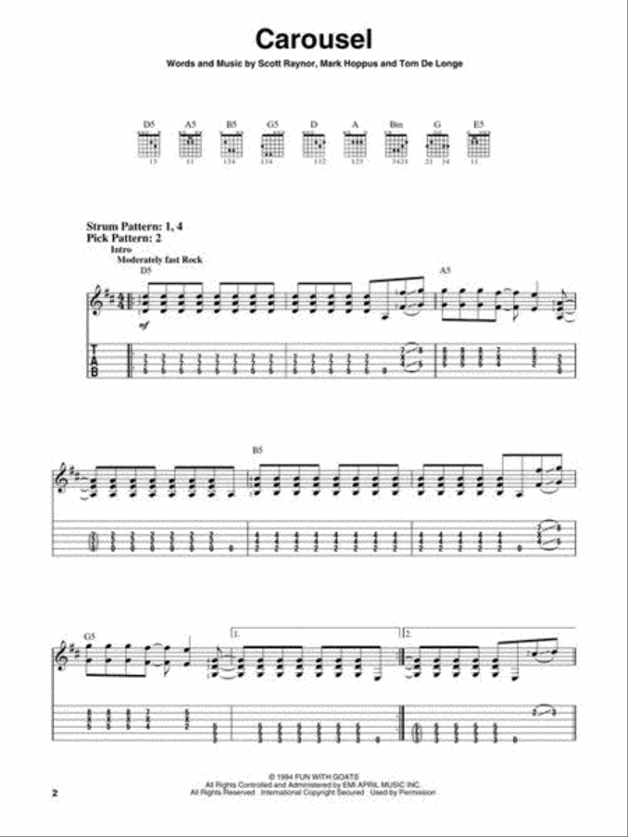 blink-182 – Greatest Hits Easy Guitar scores gallery preview page 4