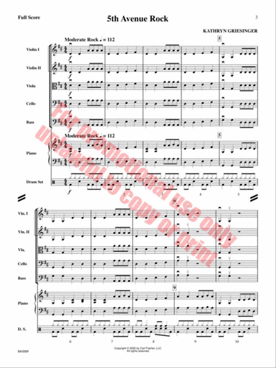 5th Avenue Rock 5th Avenue Rock String Orchestra scores gallery preview page 4